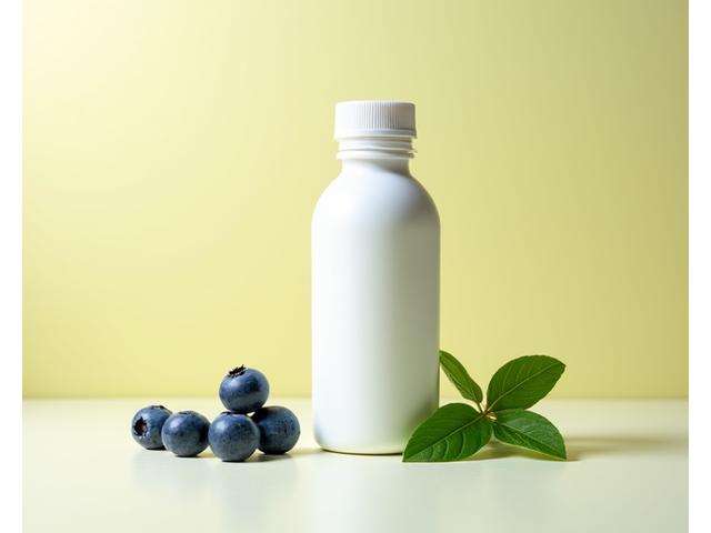 A stylized, aesthetic image of a premium meal replacement shake or powder, implying health and convenience for busy adults.